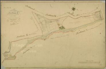 1 vue  - Huisseau-sur-Cosson : plans du cadastre napoléonien. Section K2 dite du château de Nanteuil (ouvre la visionneuse)