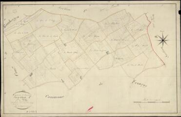 1 vue  - Lancôme : plans du cadastre napoléonien. Section C1 dite du bourg (ouvre la visionneuse)