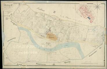 1 vue  - Mennetou : plans du cadastre napoléonien. Section C dite de la ville (ouvre la visionneuse)