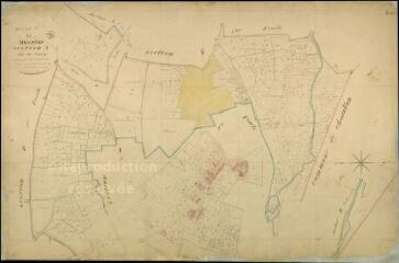 1 vue Meusnes : plans du cadastre napoléonien. Section A1 dite du bourg