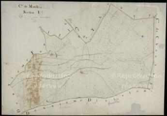 1 vue Monthou-sur-Cher : plans du cadastre napoléonien. Section E2