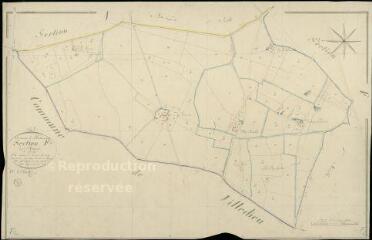 1 vue Montrouveau : plans du cadastre napoléonien. Section F2 dite de marcé