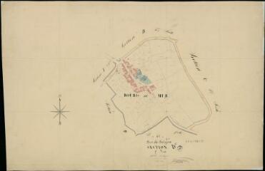 1 vue  - Mur-de-Sologne : plans du cadastre napoléonien. Section D5 dite du Bourg (ouvre la visionneuse)