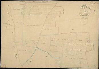 1 vue Nourray : plans du cadastre napoléonien. Section A1 dite du bourg
