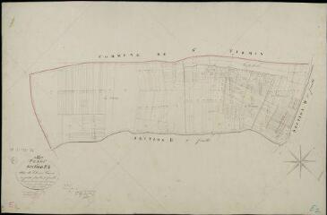 1 vue Pezou : plans du cadastre napoléonien. Section E2 dite de chêne carré