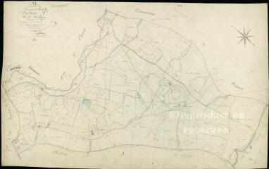 1 vue Pierrefitte-sur-Sauldre : plans du cadastre napoléonien. Section A2 dite de Montefranc