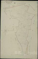 1 vue Plessis-Dorin (Le) : plans du cadastre napoléonien. Section B dite de beaulieu