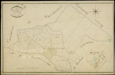 1 vue  - Le Plessis-L'Echelle : plans du cadastre napoléonien. Section A dite du bourg (ouvre la visionneuse)