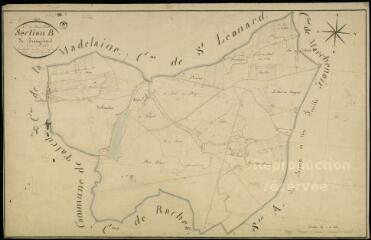 1 vue  - Le Plessis-L'Echelle : plans du cadastre napoléonien. Section B dite de beaurichard (ouvre la visionneuse)