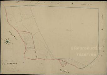 1 vue Prunay-Cassereau : plans du cadastre napoléonien. Section A2 dite de la forêt