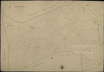1 vue Prunay-Cassereau : plans du cadastre napoléonien. Section A3 dite de la forêt