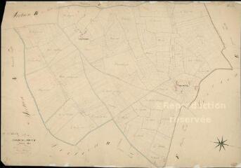 1 vue Prunay-Cassereau : plans du cadastre napoléonien. Section H2 dite de glatigny