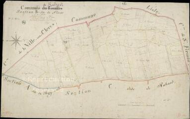 1 vue Rahart : plans du cadastre napoléonien. Section B dite du plaisir