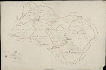 1 vue Renay : plans du cadastre napoléonien. Tableau d'assemblage