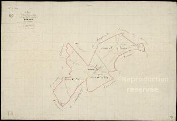 1 vue  - Rhodon : plans du cadastre napoléonien. Tableau d'assemblage (ouvre la visionneuse)