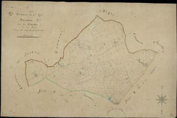1 vue Saint-Agil : plans du cadastre napoléonien. Section A dite des poullaillères