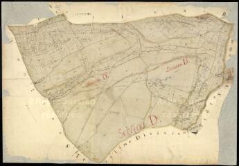 1 vue  - Saint-Lubin-en-Vergonnois : plans du cadastre napoléonien. Section D1 D2 (ouvre la visionneuse)