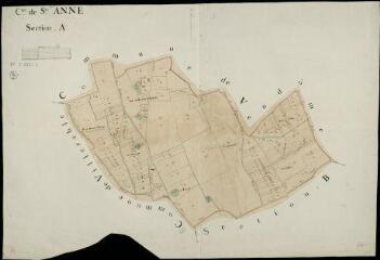 1 vue Sainte-Anne : plans du cadastre napoléonien. Section A