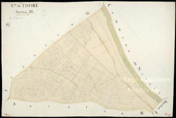 1 vue Thoré-la-Rochette : plans du cadastre napoléonien. Section H