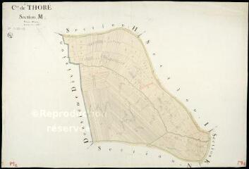 1 vue Thoré-la-Rochette : plans du cadastre napoléonien. Section M1