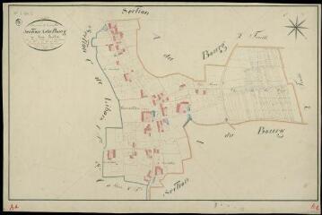 1 vue Tourailles : plans du cadastre napoléonien. Section A1 dite du bourg
