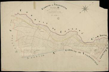 1 vue Villechauve : plans du cadastre napoléonien. Section D dite de la foucherie