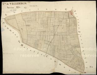 1 vue  - Villerbon : plans du cadastre napoléonien. Section H (ouvre la visionneuse)
