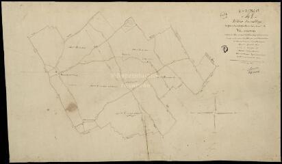 1 vue Villexanton : plans du cadastre napoléonien. Tableau d'assemblage