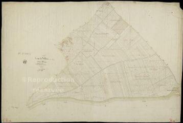 1 vue Villiers-sur-Loir : plans du cadastre napoléonien. Section B1