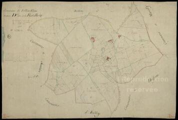 1 vue Villiersfaux : plans du cadastre napoléonien. Section D dite de la ratellerie