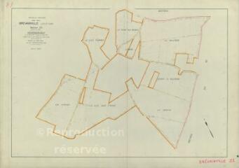 1 vue Brévainville (Commune de) : plan de remembrement. Section ZI