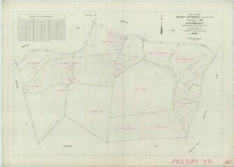 1 vue Prunay-Cassereau (Commune de) : plan de remembrement. Section YB