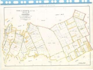 1 vue Thoré-la-Rochette (Commune de) : plan de remembrement. Section ZE