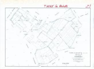 1 vue Thoré-la-Rochette (Commune de) : plan de remembrement. Section ZI