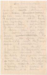 4 vues Brouillon d'une lettre adressée au commandant Clavet daté d'août 1918