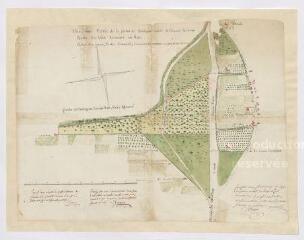 1 vue [Bracieux] : plan d'une partie de la foretst de Boulogne appellé le Placeaü de Mont, par Aurioust et Bazin, 1774.