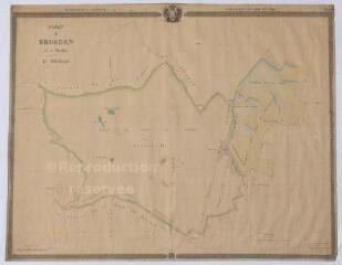 1 vue Loreux, Millançay, Marcilly-en-Gault, Villeherviers : plan général de la forêt de Bruadan (2e feuille), 1832