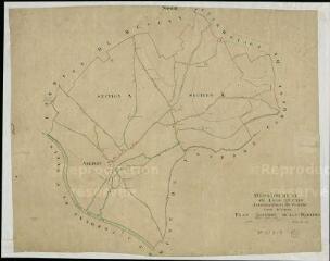 1 vue Areines : plans du cadastre napoléonien. Section plan linéaire