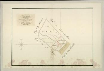 1 vue Menars : plans du cadastre napoléonien. Tableau d'assemblage (original manquant, remplacé par plan coté 3 P 2/6/4 TA)