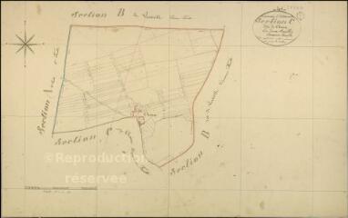 1 vue Autainville : plans du cadastre napoléonien. Section C1 dite de la chaise