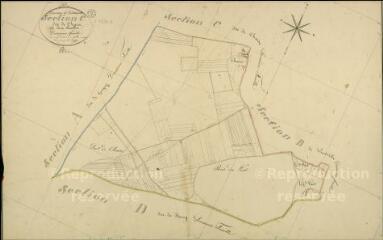 1 vue Autainville : plans du cadastre napoléonien. Section C2 dite de la chaise