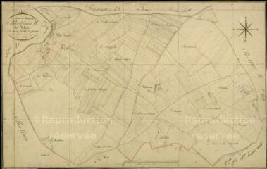 1 vue Autainville : plans du cadastre napoléonien. Section E1 dite de vallière