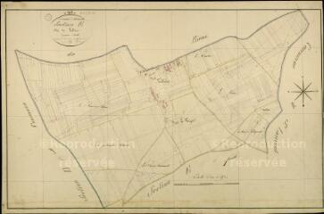 1 vue Autainville : plans du cadastre napoléonien. Section E2 dite de vallière