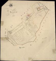 1 vue Avaray : plans du cadastre napoléonien. Section J2 dite de la place et du château