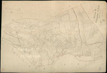 1 vue Azé : plans du cadastre napoléonien. Section B