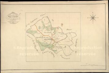 1 vue Beauvilliers : plans du cadastre napoléonien. Tableau d'assemblage