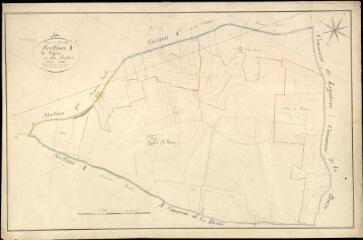 1 vue Beauvilliers : plans du cadastre napoléonien. Section A1 dite de l'église
