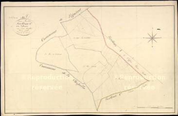 1 vue Beauvilliers : plans du cadastre napoléonien. Section C1 dite de la villeneuve