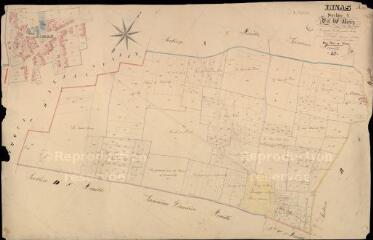 1 vue Binas : plans du cadastre napoléonien. Section A4 dite du bourg