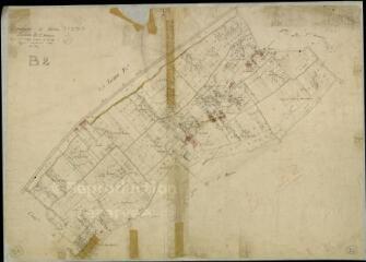 1 vue Blois : plans du cadastre napoléonien. Section B2